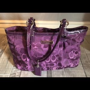 Purple coach purse
